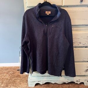 Woolrich Men's Navy Quarter-Zip Sweater. Size XL.